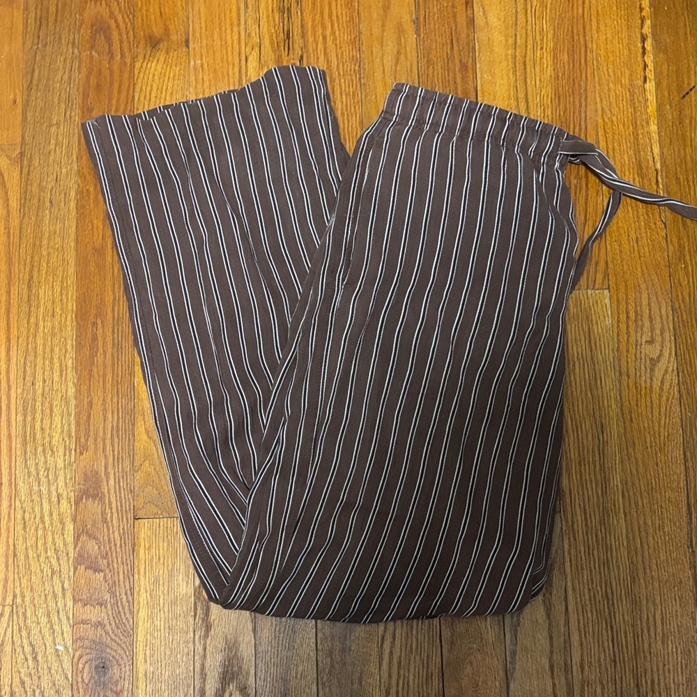 Zara Brown Striped Pants